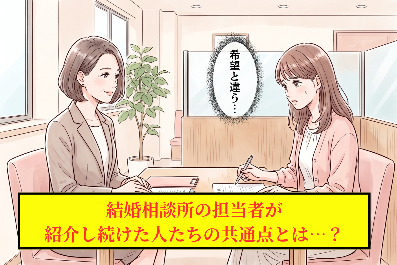 「この方、条件外ですよね？」と聞いた私に「はい、外れています」→結婚相談所の担当者が紹介し続けた人