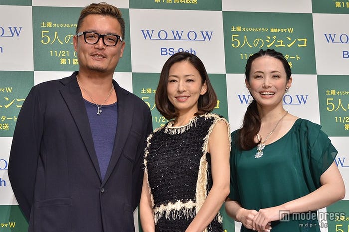 (左から)権野元監督、松雪泰子、ミムラ