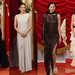 個性豊かな「第39回日本アカデミー賞」女優陣のファッションを総チェック／左から：有村架純、綾瀬はるか、長澤まさみ、広瀬すず（C）モデルプレス