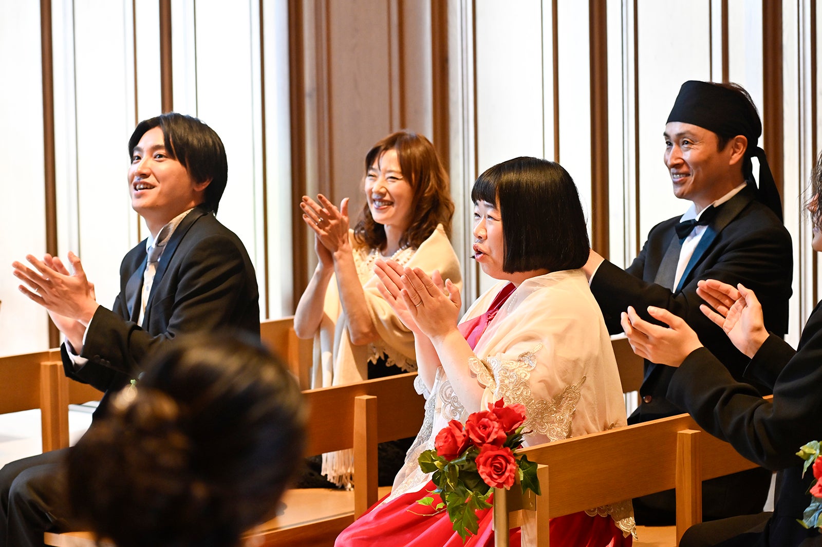 金子大地、大塚寧々、伊藤修子、児嶋一哉「おっさんずラブ-リターンズ-」第1話（C）テレビ朝日