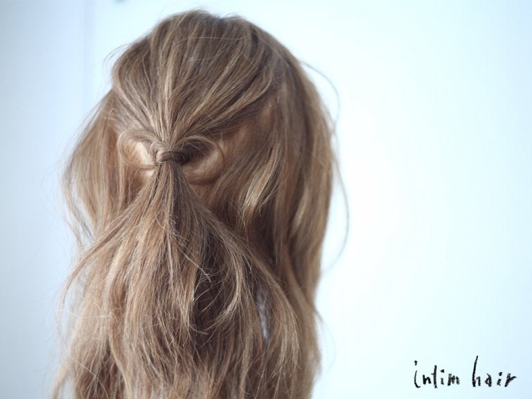 簡単にいつでもできる地毛のミニリボンアレンジ♪