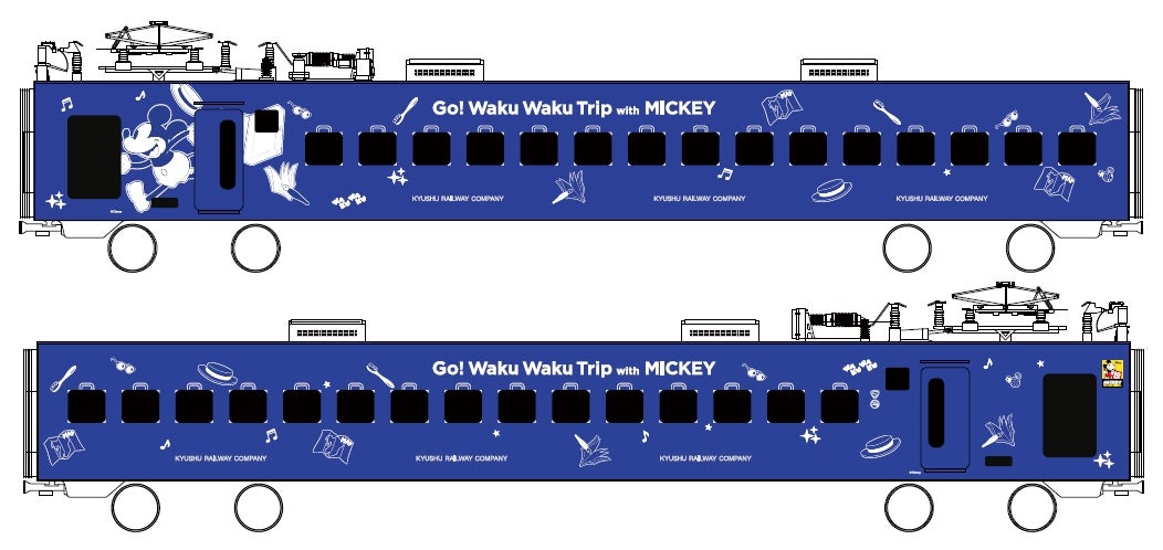 883系　Waku Waku Trip 883系（ミッキーマウスデザイン）仕様 JR九州、青い“ミッキー特急”運行へ 旅のわくわく感をデザインで