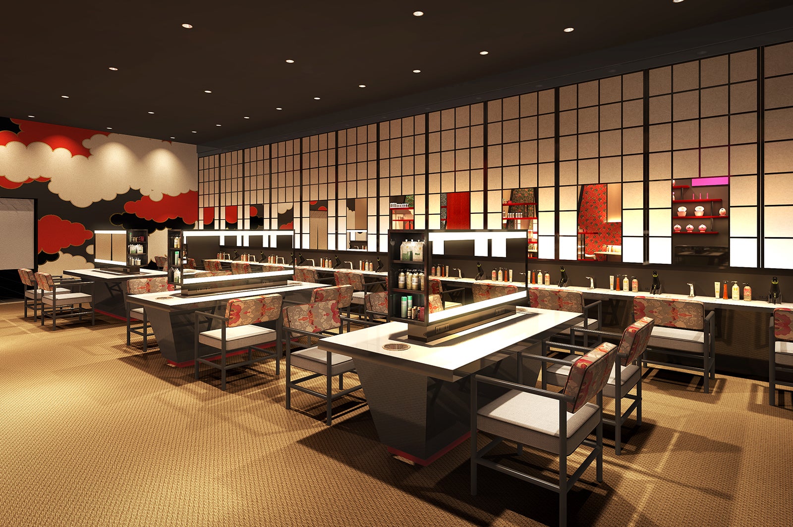 国内最大級の広さを誇るお粧し処（女性専用パウダールーム）／画像提供：大阪ベイタワー合同会社