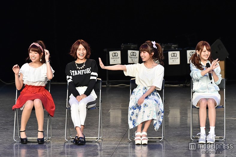 （左から）まやにゃむ、あやなん、あいみぃ、ちぃぽぽ