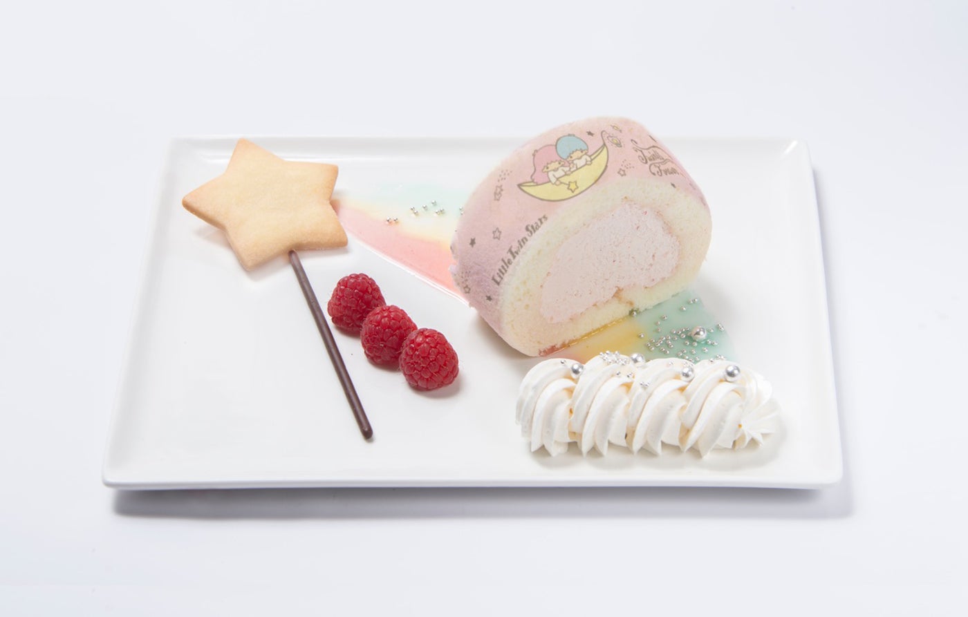 星のステッキから出てきた魔法のロールケーキ￥980（C）’76，’17 SANRIO（L）