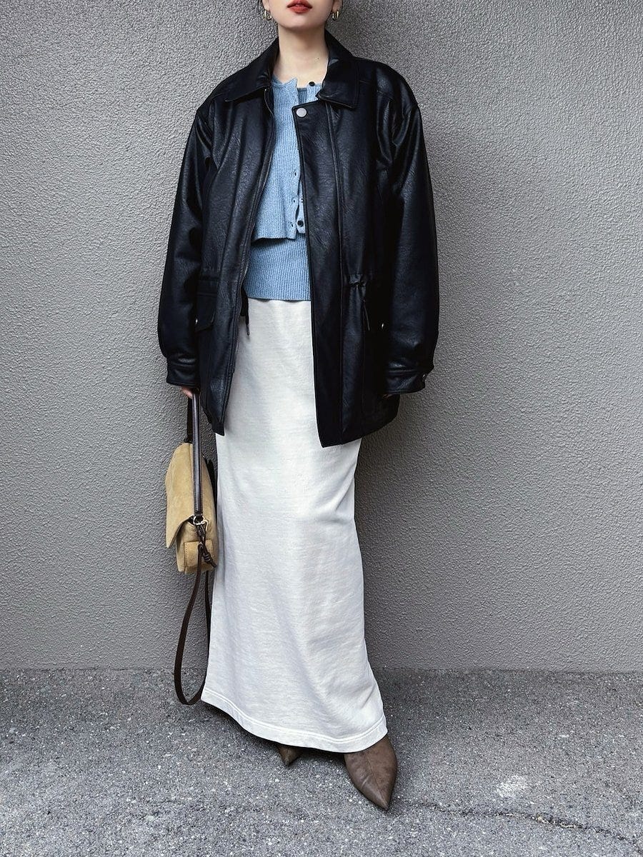 レザージャケット コーデ レザージャケットコーデ2