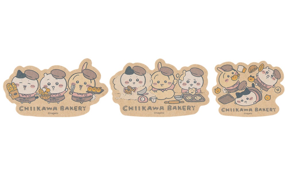 スマホに貼れるサイズのクラフト素材ステッカー（全3種）（C）nagano