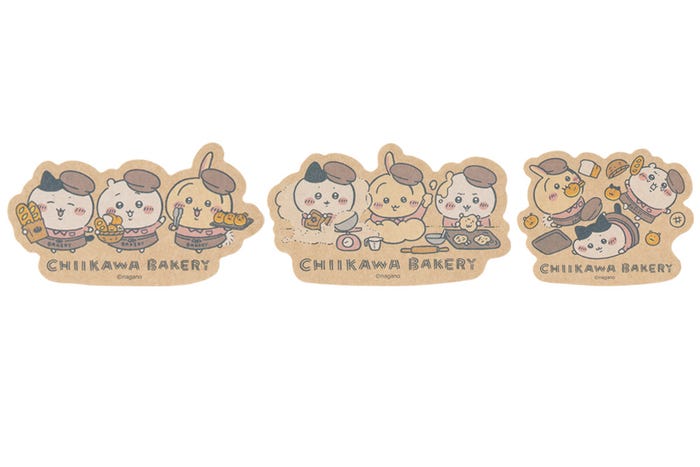 スマホに貼れるサイズのクラフト素材ステッカー(全3種)(C)nagano