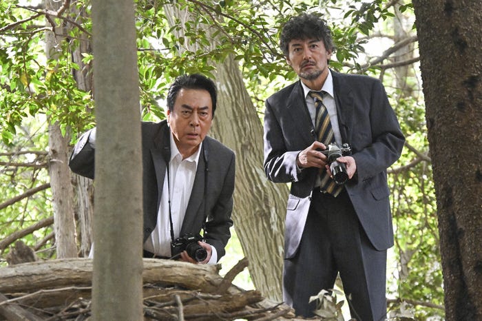 高橋英樹、山口馬木也「キャスター」最終話(C)TBS