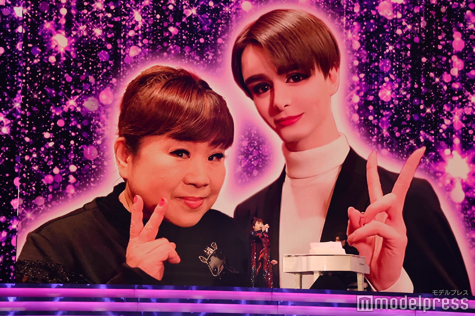 天童よしみとMatt／31日のリハーサル時に撮影 （C）モデルプレス