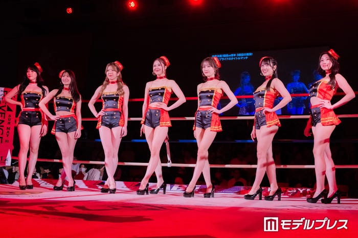 (左から)篠見星奈、愛花、荻野心、冨樫秋穂、永瀬ひな、西緒りり、星野琴(C)モデルプレス