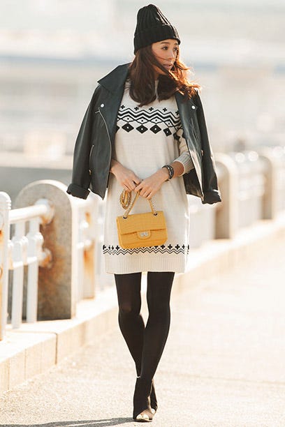 ノルディック柄ニットワンピース「STYLEST」3,200円(税別)/画像提供:STYLEST