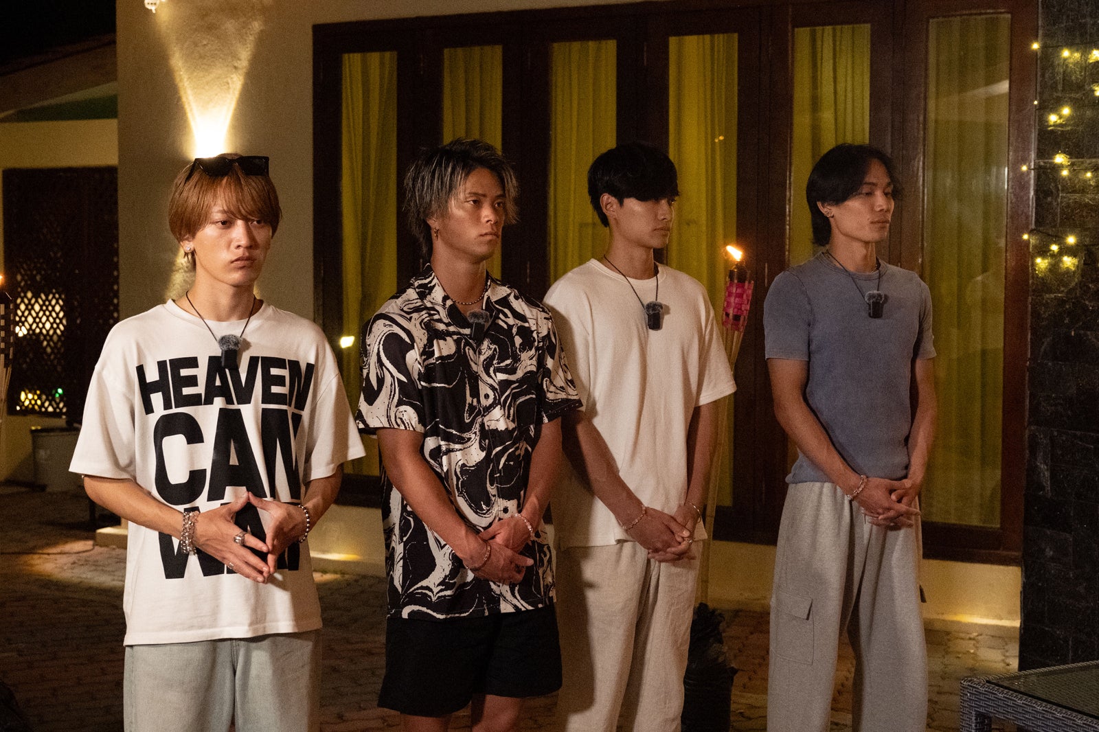 いけだりくと、ひゅうが、SHUN、阿部隼也『シャッフルアイランド Season5』（C）AbemaTV, Inc