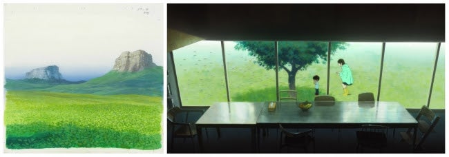 映画「未来のミライ」の背景美術などの貴重な資料（C）2018 スタジオ地図