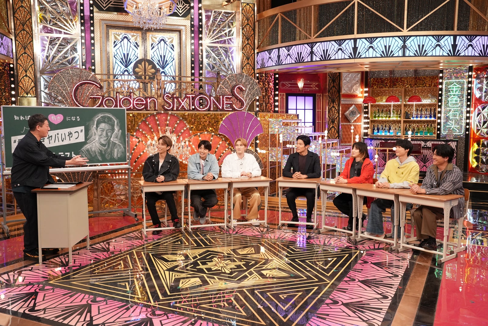 高橋茂雄、田中樹、高地優吾、ジェシー、鈴木亮平、京本大我、松村北斗、森本慎太郎（C）日本テレビ