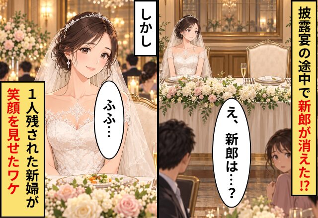 披露宴の途中で新郎が消えた！？しかし⇒高砂にたった1人残された新婦が【笑顔】を見せたワケとは…！