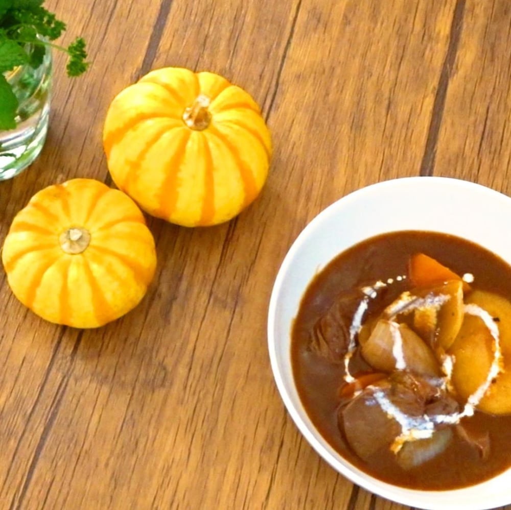 コストコのチルドビーフタンで作ったビーフシチューの写真