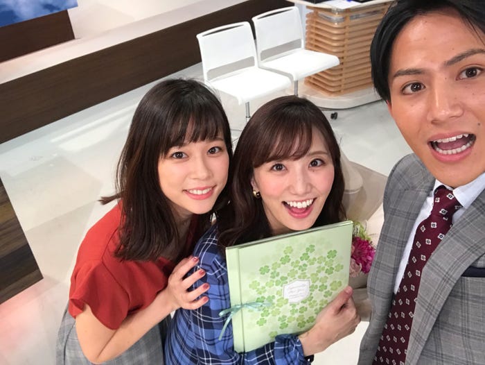 オンエア後、スタジオにて(提供写真)