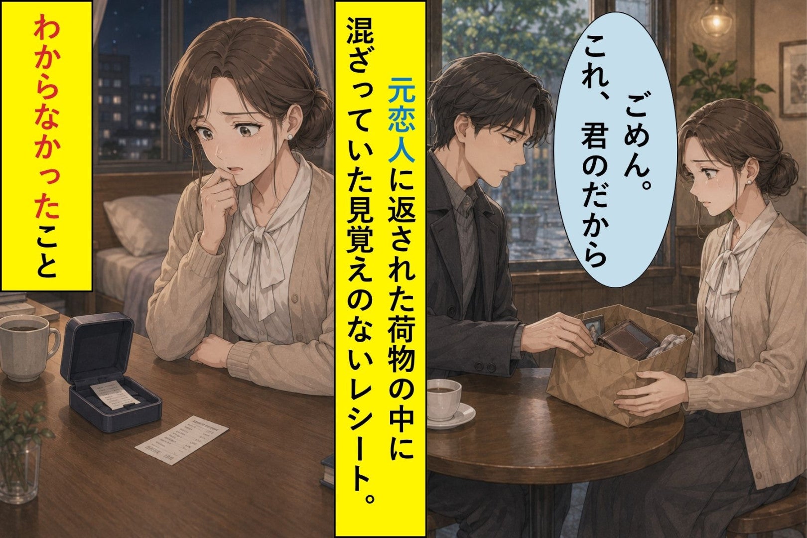 「結婚は考えられない」と別れた彼→返された荷物に入っていた指輪ケースのレシート