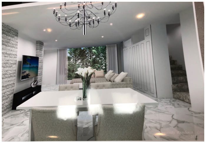 リビングのCG写真/アレクサンダーオフィシャルブログ(Ameba)より