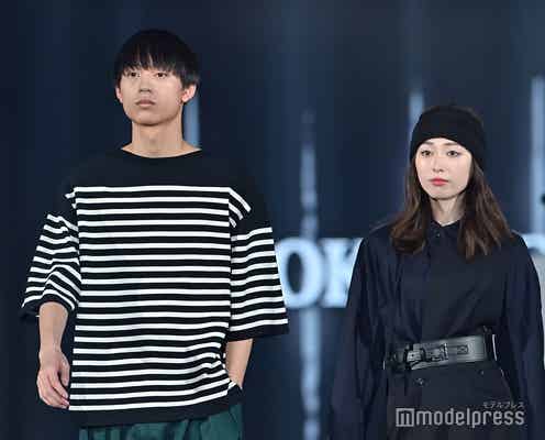 福原遥、ブラックコーデで印象ガラリ 水沢林太郎と颯爽ランウェイ<TGC 2022 S/S>