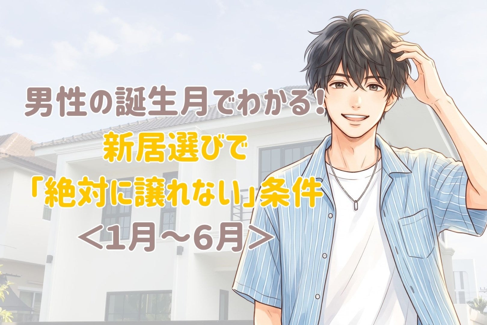 男性の誕生月でわかる！新居選びで「絶対に譲れない」条件＜１月〜６月＞