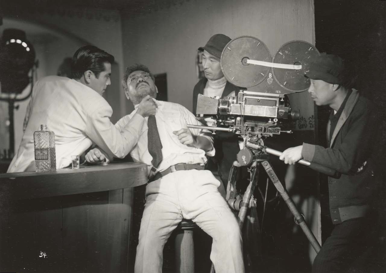 三船敏郎、志村喬、黒澤明監督（画像提供：三船プロダクション）