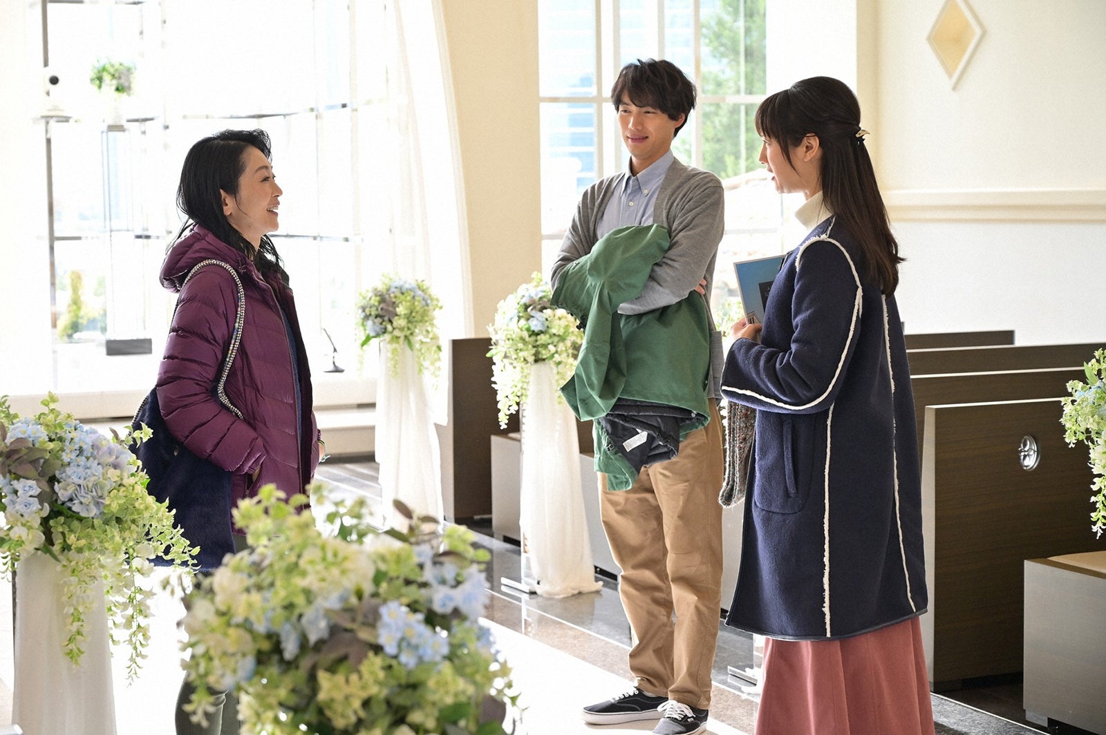 麻生祐未、福士蒼汰、菜々緒／「4分間のマリーゴールド」第8話より（C）TBS