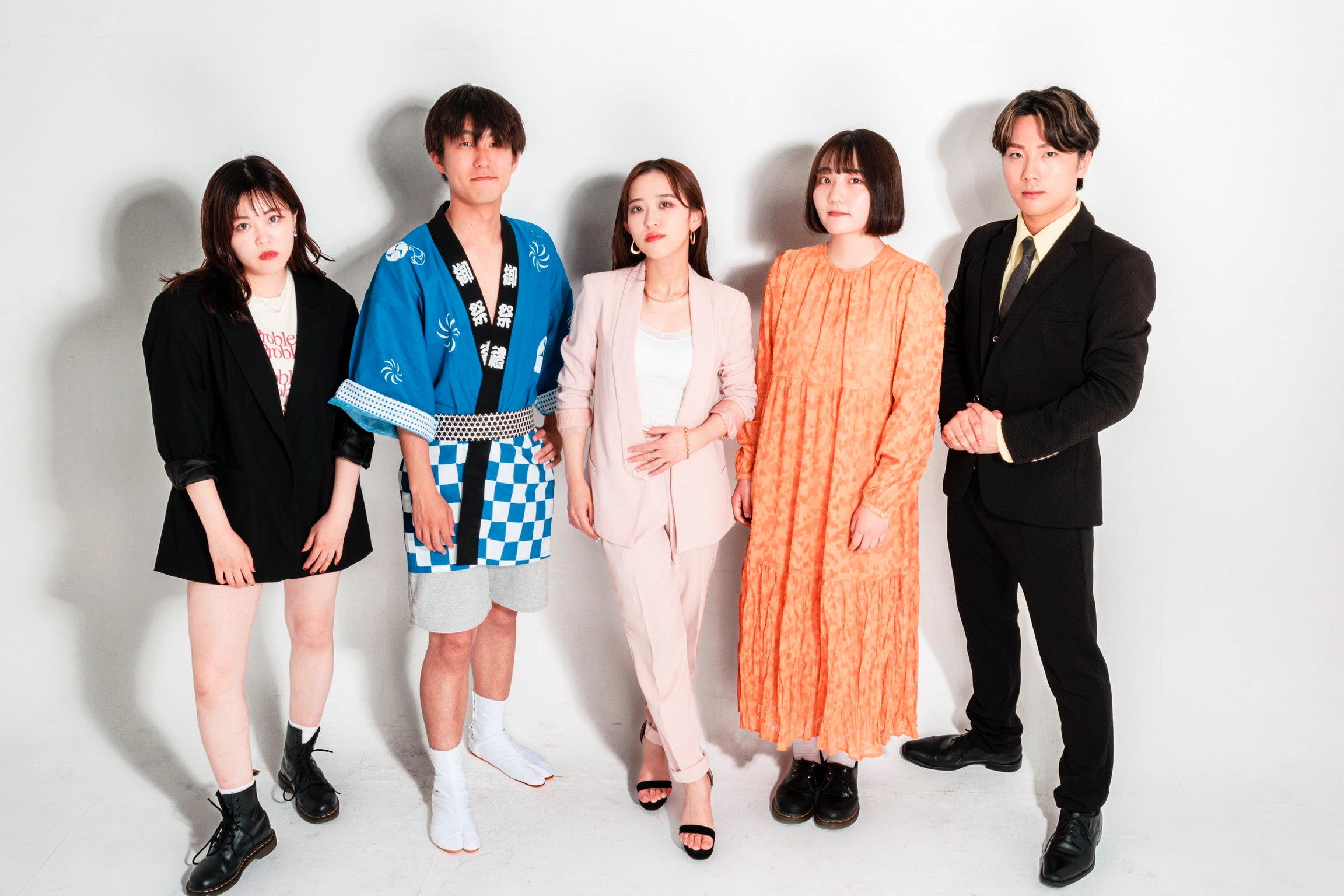 根本萌琳、下山田凜太朗、吉岡更紗、木元紗弥、安達洸「Meiji Gakuin Contest 2023」ファイナリスト（提供写真）