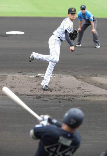 阪神ドラ4早瀬 3回0封デビュー 打球が左手首直撃なんの！公式戦初登板初先発で堂々「良いストレートが投げられた」