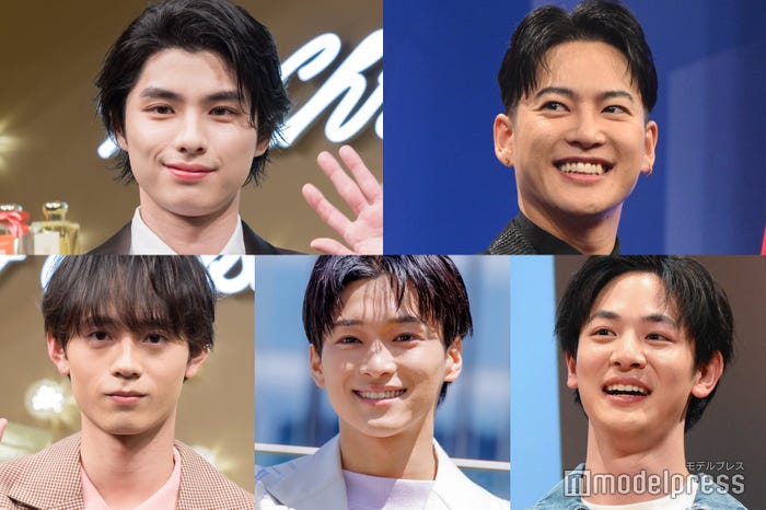 (上段左から)本田響矢、三山凌輝(下段左から)水沢林太郎、松本怜生、小林虎之介(C)モデルプレス
