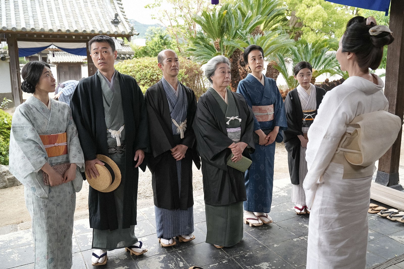 沢暉蓮、木内義一、湯浅崇、三林京子、西村亜矢子、趣里、湖条千秋「ブギウギ」第20話（C）NHK