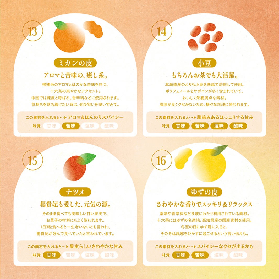 ポップアップショップ・十六茶 presents「16CHA FOR YOU」リーフレット（提供写真）