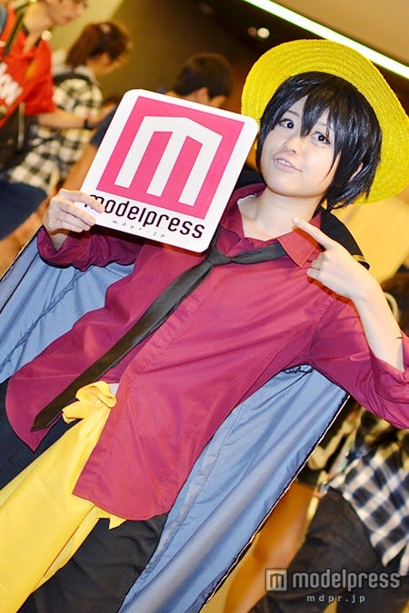 「ONE PIECE」のコスプレも人気!ルフィに扮した来場者