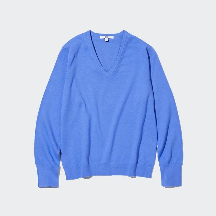 ユニクロ　uniqlo　レディース　おすすめ　オススメ　コスパ　2023　冬　ニット　セーター　値下げ　セール　ウォッシャブルコットンVネックセーター