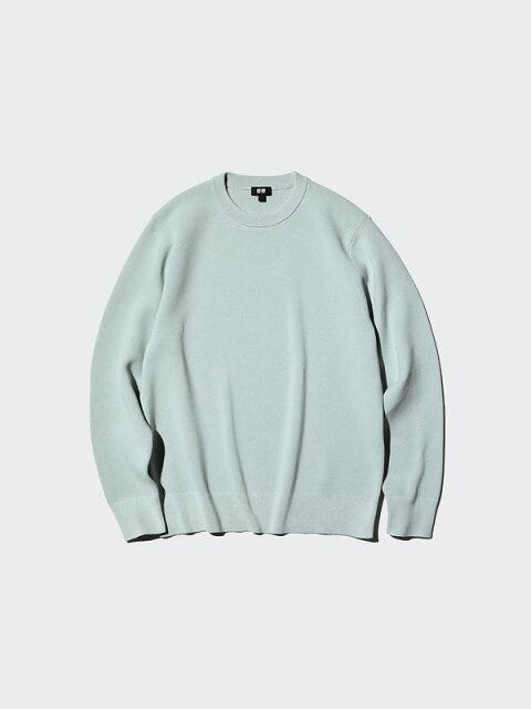 ユニクロ ウォッシャブルミラノリブクルーネックセーター ユニクロのウォッシャブルミラノリブクルーネックセーター