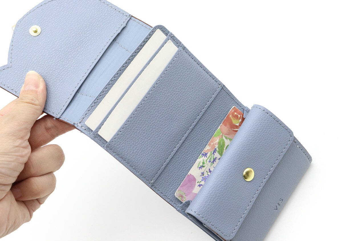 VISフラワーカットミニ財布カードポケット