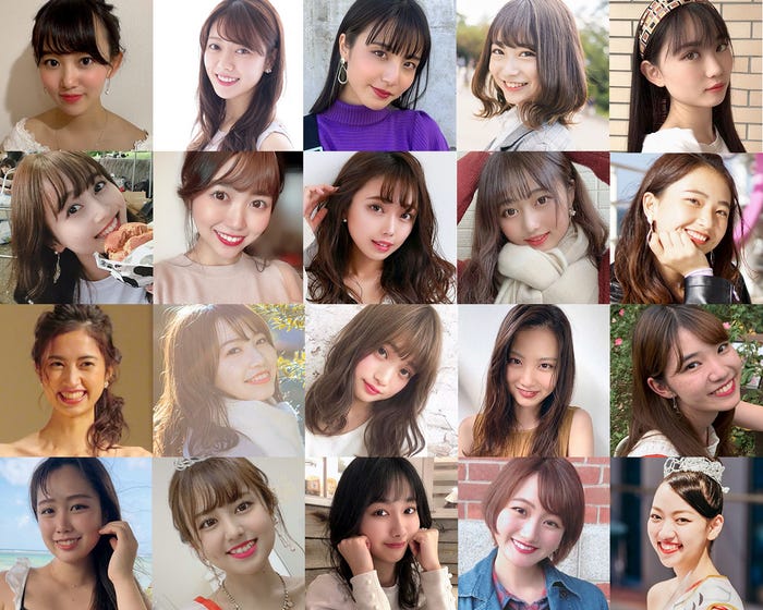 「MISS OF MISS CAMPUS QUEEN CONTEST 2020」ファイナリスト(提供写真)