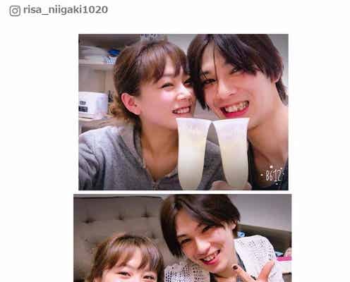 新垣里沙「毎月8日は記念日」夫との仲良し2ショット