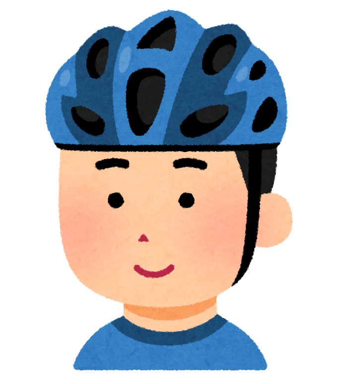 自転車用ヘルメットのイラスト