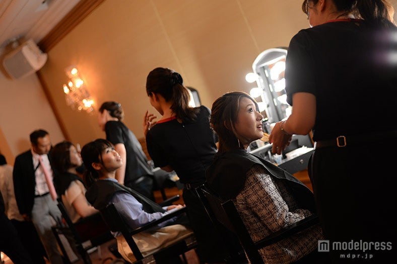 メーキャップブースの様子