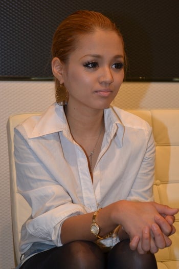 インタビューに答える今泉宏美