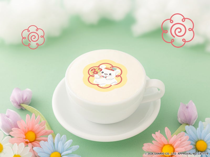 「まるまるのほっとひといき♪ラテ」税込990円(C)2026 SANRIO CO., LTD. APPROVAL NO. L671119