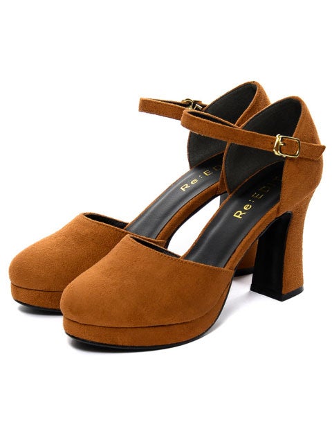 アンクルストラップチャンキーヒールパンプス「Re:EDIT by GALSTAR」2,998円（税込）／画像提供：Re:EDIT by GALSTAR