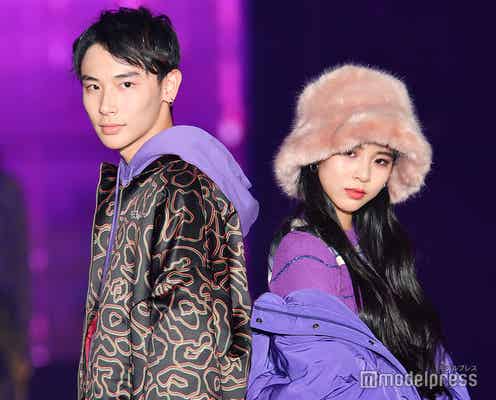 “オシャレ過ぎる姉弟”よしあき&ミチ、背中合わせでリンクコーデ披露<GirlsAward 2019 A/W>