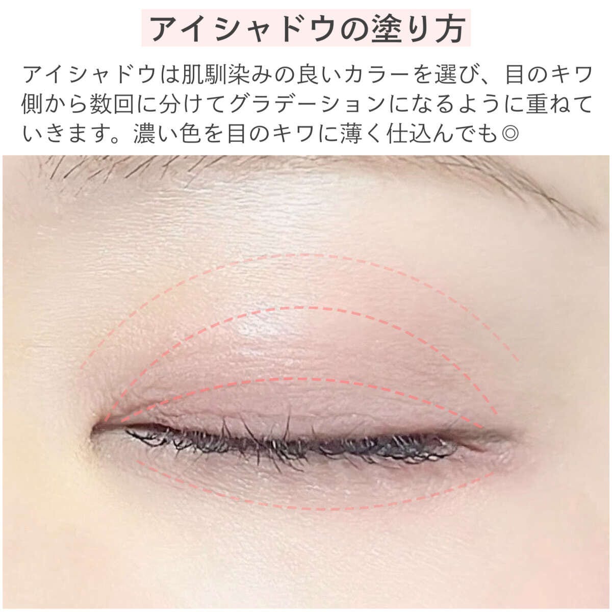 アイシャドウの塗り方