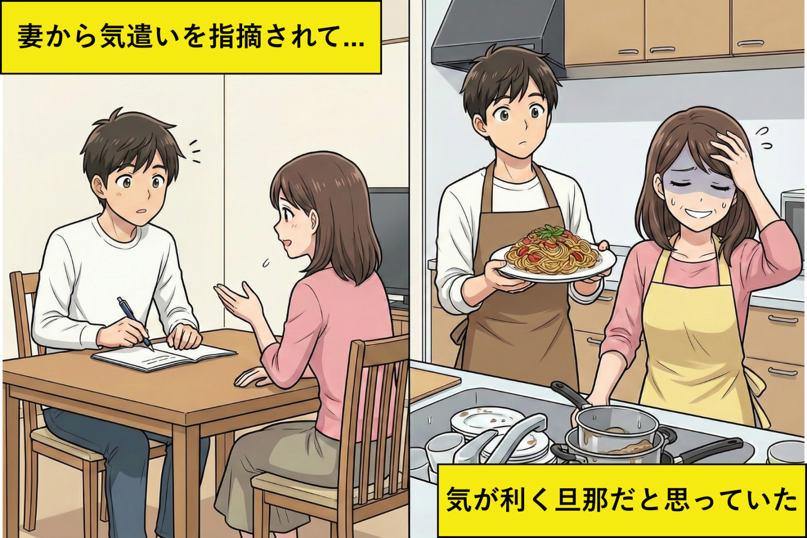 妻のために率先して働く俺は気が利く旦那だと思っていた→妻から「本当に助かることを教えてもいい?」と言われ...