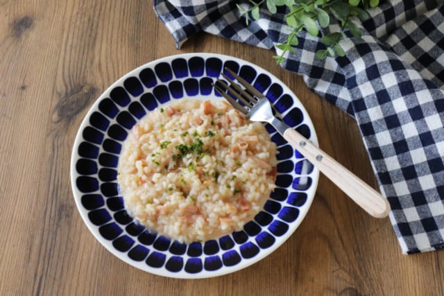 トリュフ香るきのこのブイヨンで作るリゾット