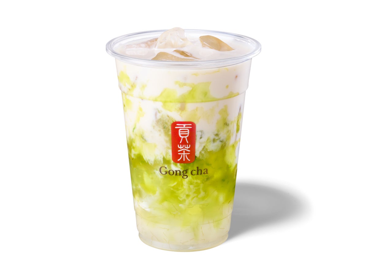 ゴンチャ「SHINE シャインマスカット ミルクティー」（ICED／M）670円