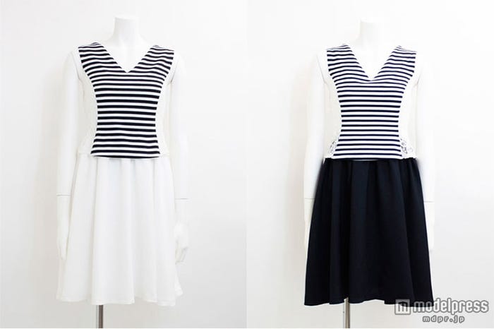 【ニュースペーパー掲載アイテム】脇レースボーダーワンピース「DE TER NL」8,532円(税込)